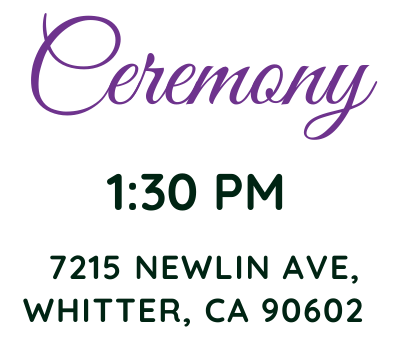 Ceremony Info